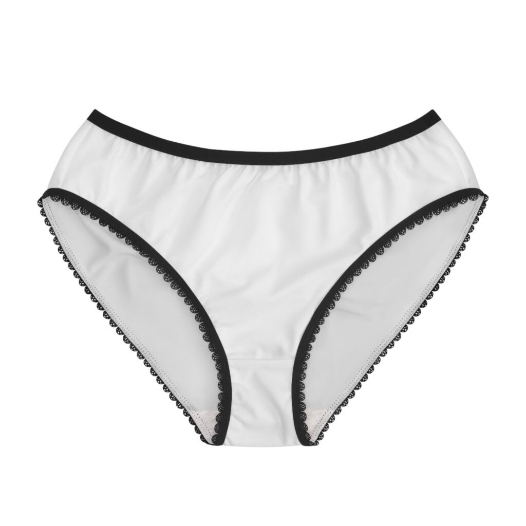 Runnnerwear Women's Briefs – Cute Script Lace-Trimmed All-Over Print Panties